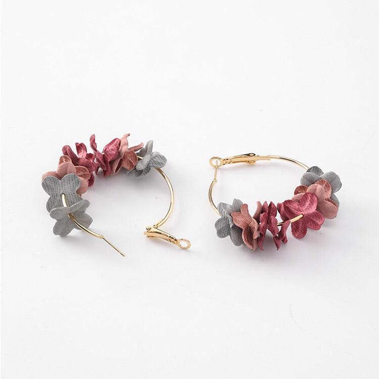 Anielle flower hoops Earrings - 4 Colors SELLING OUT!! - The Songbird Collection 