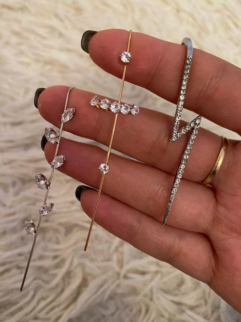 Crystal Bliss Ear Hook / Ear Cuff-Earrings-The Songbird Collection