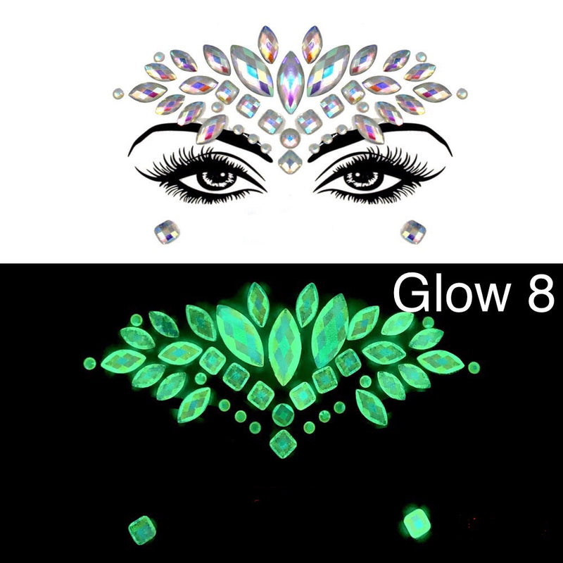 Glow in the Dark Face Gems - 14 NEW Designs for 2020! - The Songbird Collection 