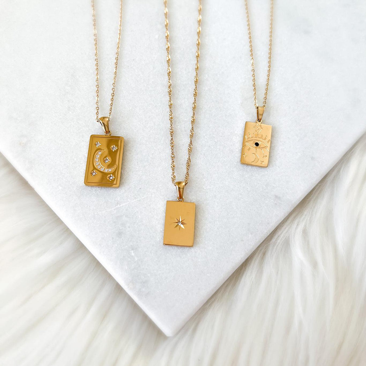 North Star Signet Necklace-Necklaces-The Songbird Collection