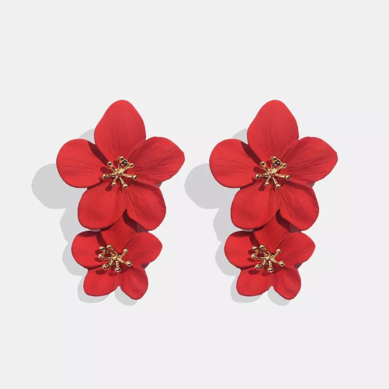 Hibiscus Flower Drop Earrings - 16 Colors LOW STOCK!! - The Songbird Collection 