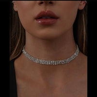 Reina Rhinestone Choker - 4 Sizes-Necklaces-The Songbird Collection