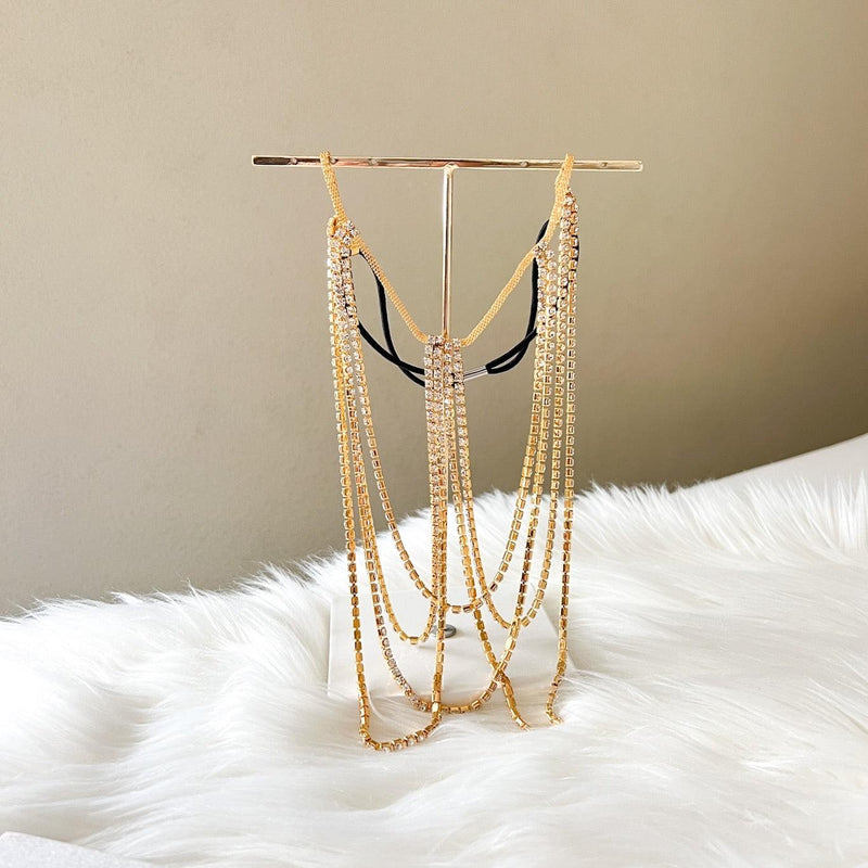 Drippin Glam Rhinestone Leg Chain - The Songbird Collection 
