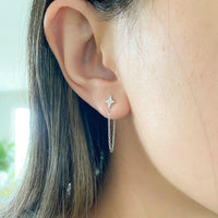 Cielo Chain Huggie Earrings-Earrings-The Songbird Collection