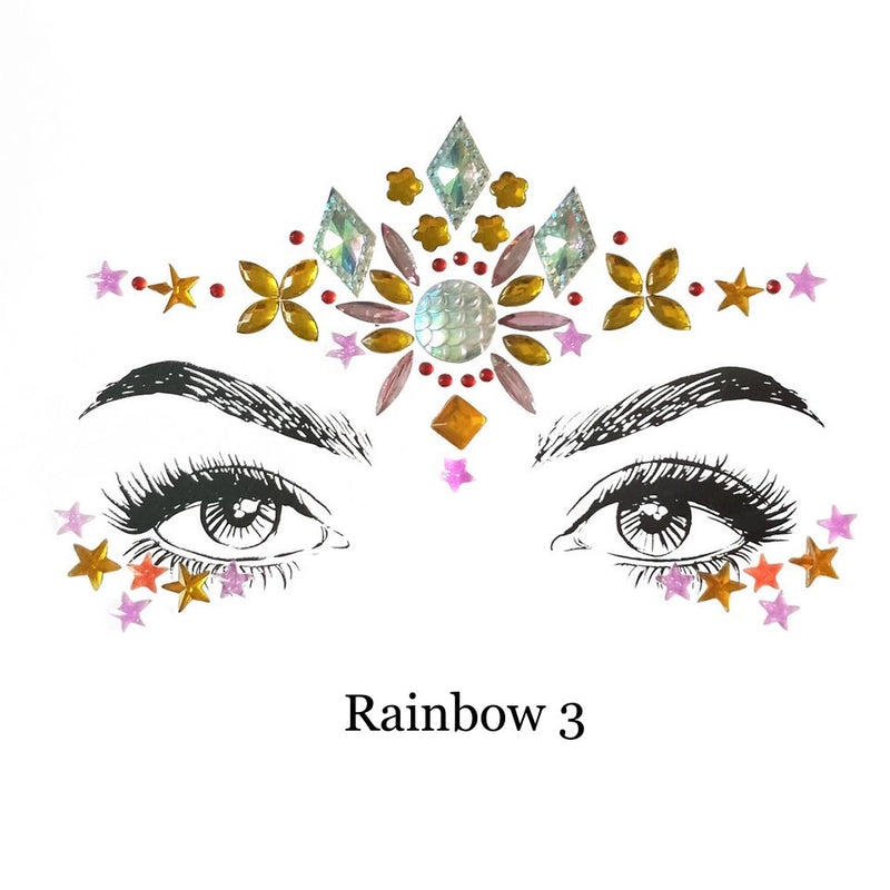 🌈 Rainbow Blast Face Gems 💎 8 Colorful Designs! - The Songbird Collection 