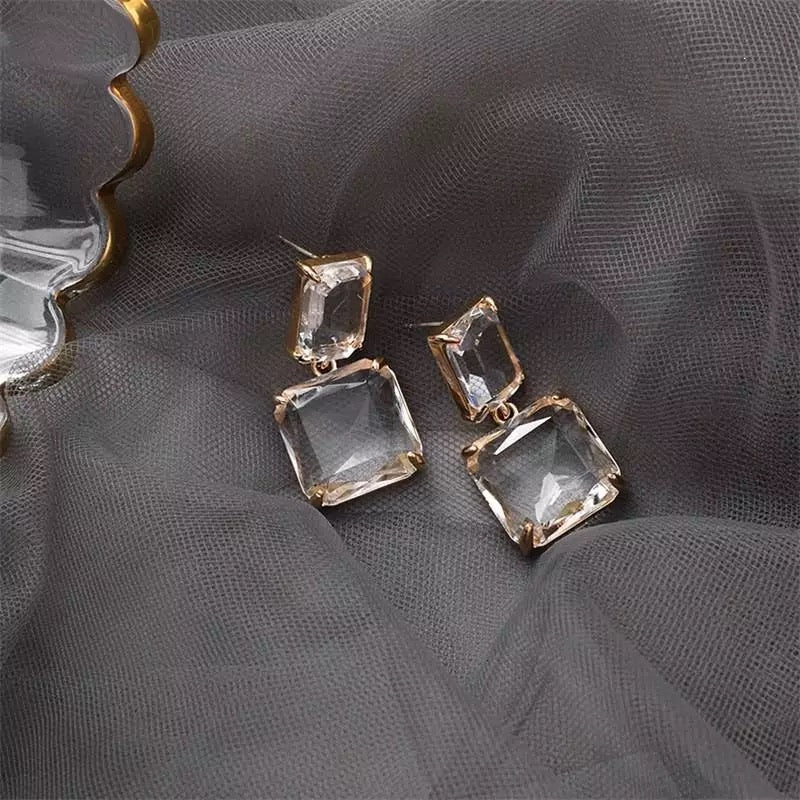 Squared Glass Gem Earrings - Now in SILVER too! - The Songbird Collection 