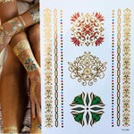 Metallic Temporary Tattoos - 6 STYLES! Feathers and Center Pieces - The Songbird Collection 