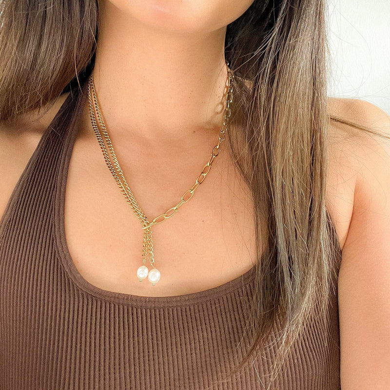 Anais Freshwater Pearl Necklace-Necklaces-The Songbird Collection
