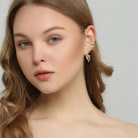 Laurel Leaf Ear Hook / Ear Cuff-Earrings-The Songbird Collection