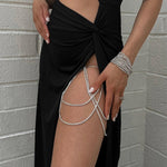 Drippin Glam Rhinestone Leg Chain - The Songbird Collection 