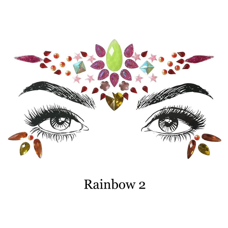 🌈 Rainbow Blast Face Gems 💎 8 Colorful Designs! - The Songbird Collection 