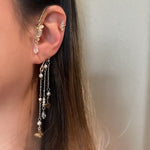 Butterfly and Pearls Ear Cuff