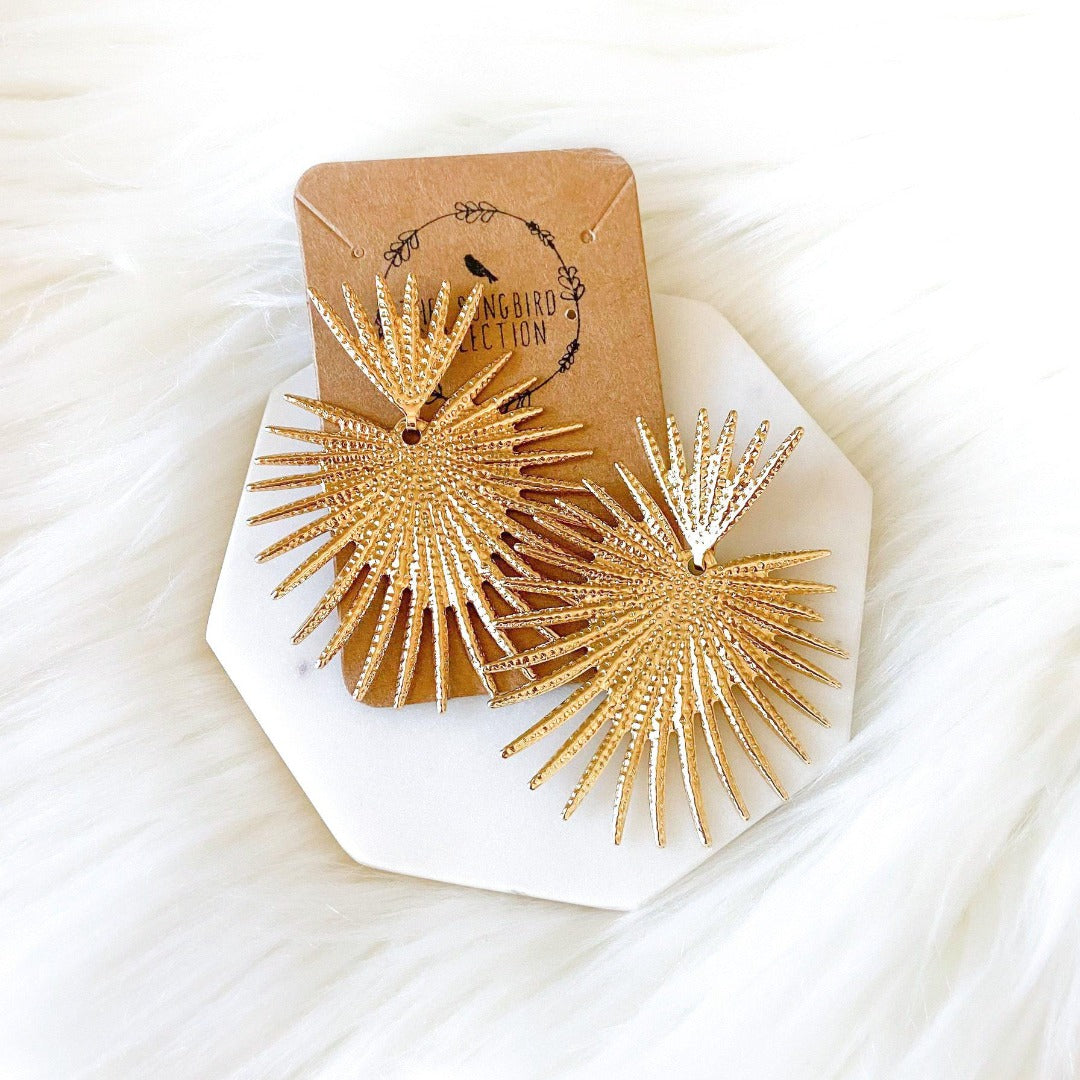 Sunburst Statement Earrings-Earrings-The Songbird Collection