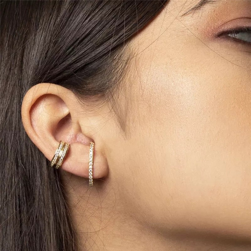 Layla Earlobe Hugger Earrings 925 Sterling Silver - The Songbird Collection 