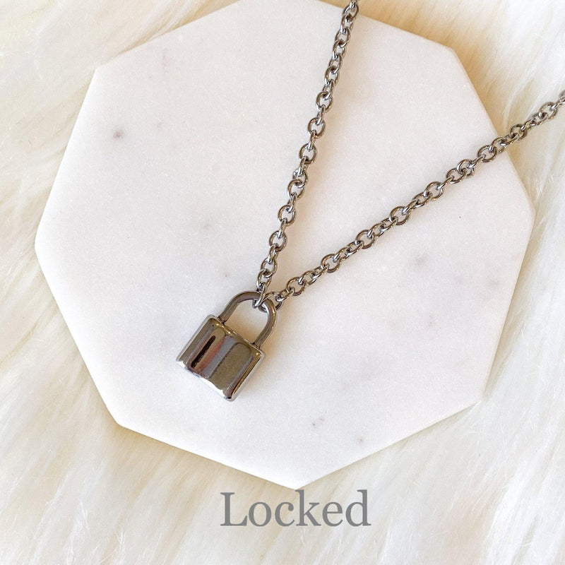 Locked 🔒 Chain Necklace - 2 Styles in Stainless Steel! LOW STOCK!! - The Songbird Collection 