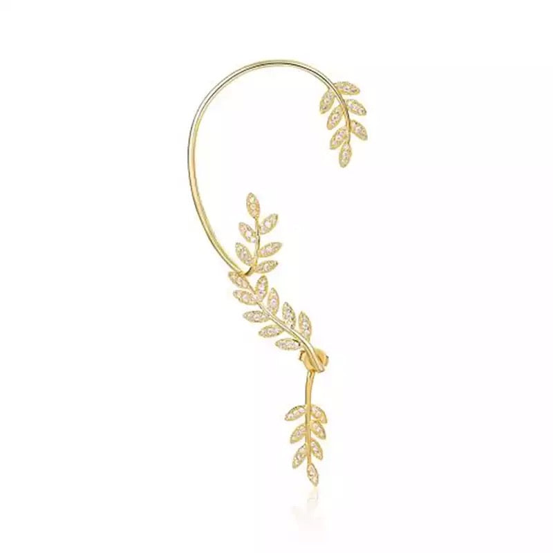 Laurel Leaf Ear Hook / Ear Cuff-Earrings-The Songbird Collection
