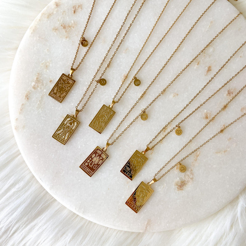 Astro Muse Zodiac Sign Necklace-Necklaces-The Songbird Collection