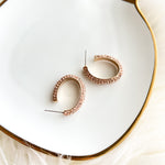 Stella Oblong Rhinestone Studded Earrings - LAST CHANCE / FINAL SALE-Earrings-The Songbird Collection