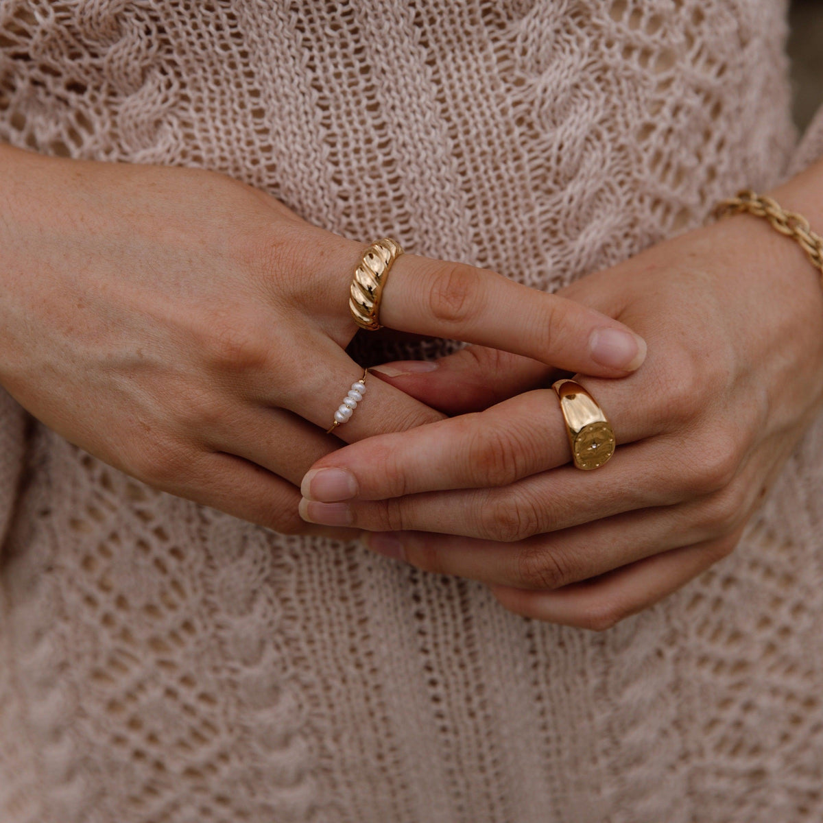 Amerie Freshwater Pearl Beads Ring-Rings-The Songbird Collection