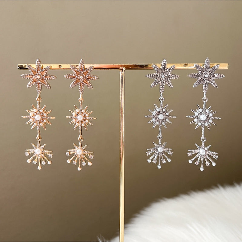 Starlight a Trois Earrings-Earrings-The Songbird Collection