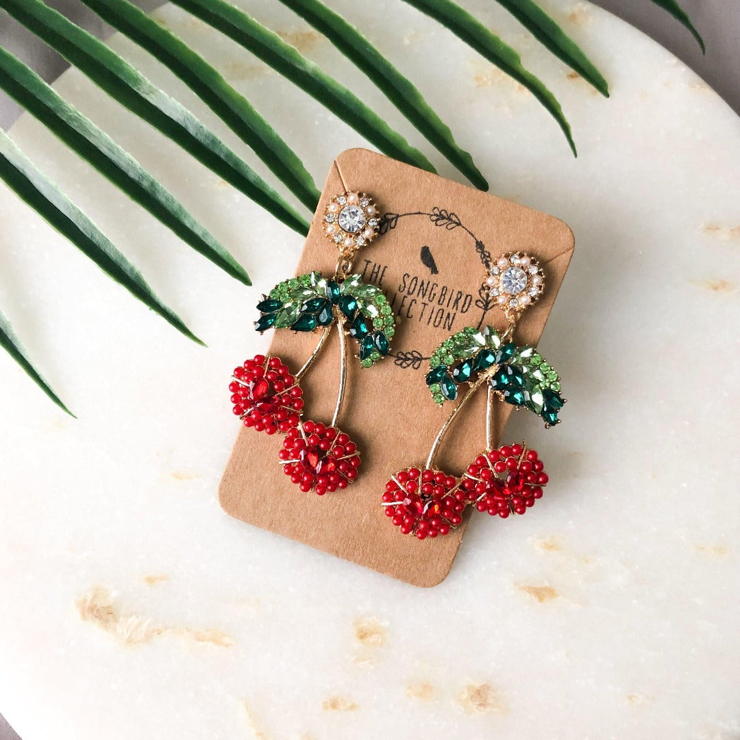 🍒 Cherry Bomb Earrings  🍒  RESTOCKED & ON SALE!! - The Songbird Collection 