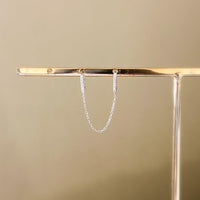 Dua Lipa Chain Link Huggies Earring-Earrings-The Songbird Collection