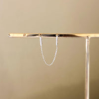 Dua Lipa Chain Link Huggies Earring-Earrings-The Songbird Collection