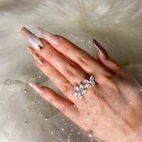 Radiance Open Petal Ring-Rings-The Songbird Collection