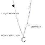 Lune et étoiles Sterling Silver Choker - RESTOCKED! - The Songbird Collection 