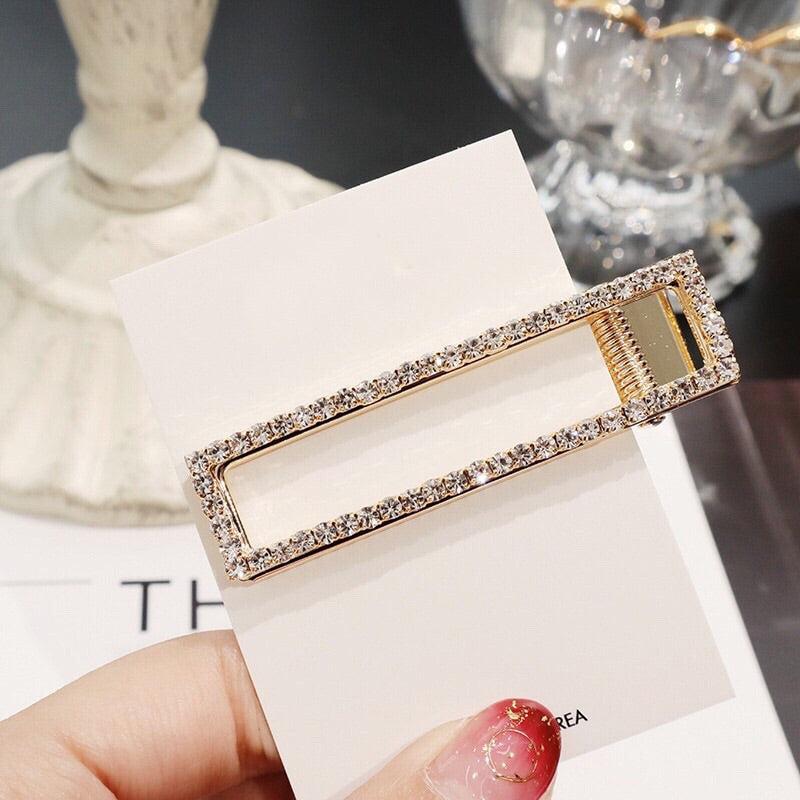 Rectangle Rhinestone Hair Clip - LAST CHANCE! Hurry, Low Stock! - The Songbird Collection 