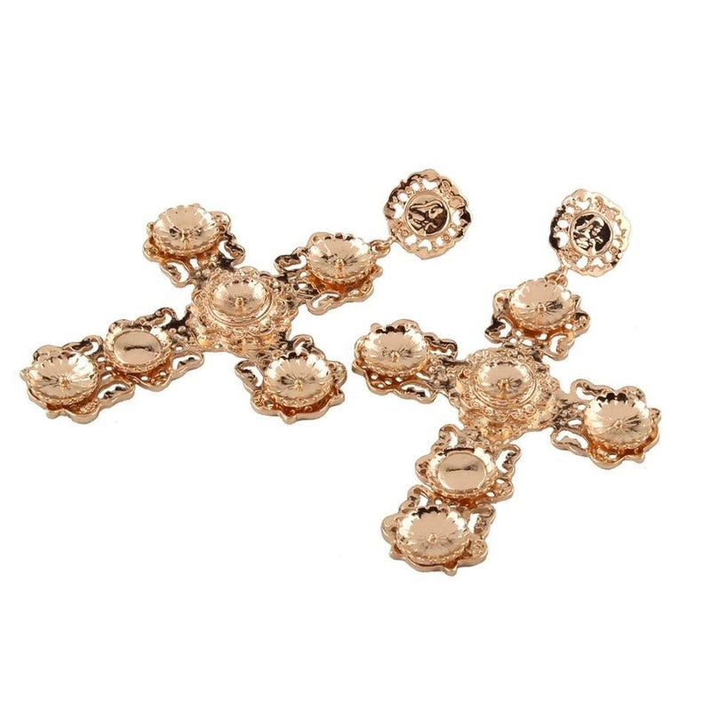 Golden Opulence Cross Earrings - 13 LEFT!! - The Songbird Collection 