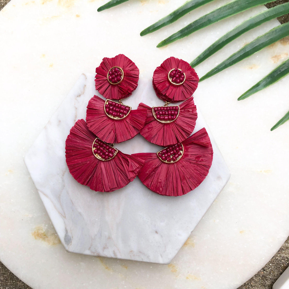 Bellini Raffia Statement Earrings - 10 Colors LOW STOCK! - The Songbird Collection 