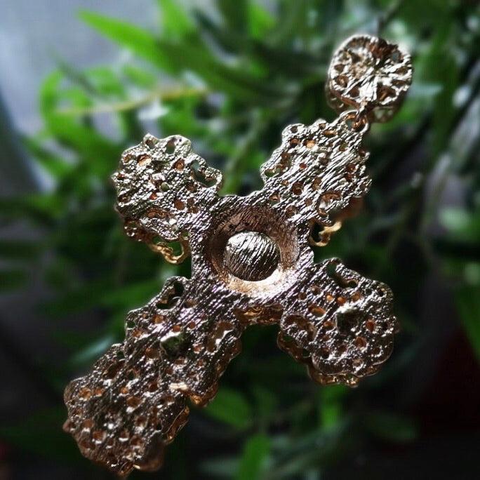 Golden Opulence Cross Earrings - 13 LEFT!! - The Songbird Collection 