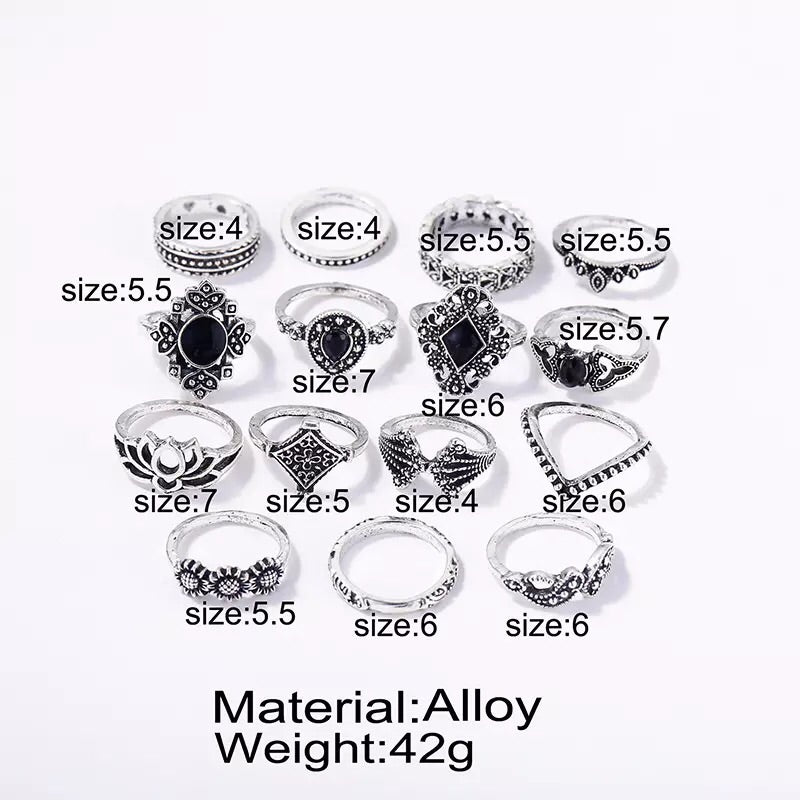 Malefi 15 Piece Ring Set - Fan Fav! - The Songbird Collection 