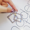 Heart 💜 Square Rhinestone Earrings - Almost ALL GONE! - The Songbird Collection 