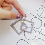 Heart 💜 Square Rhinestone Earrings - Almost ALL GONE! - The Songbird Collection 
