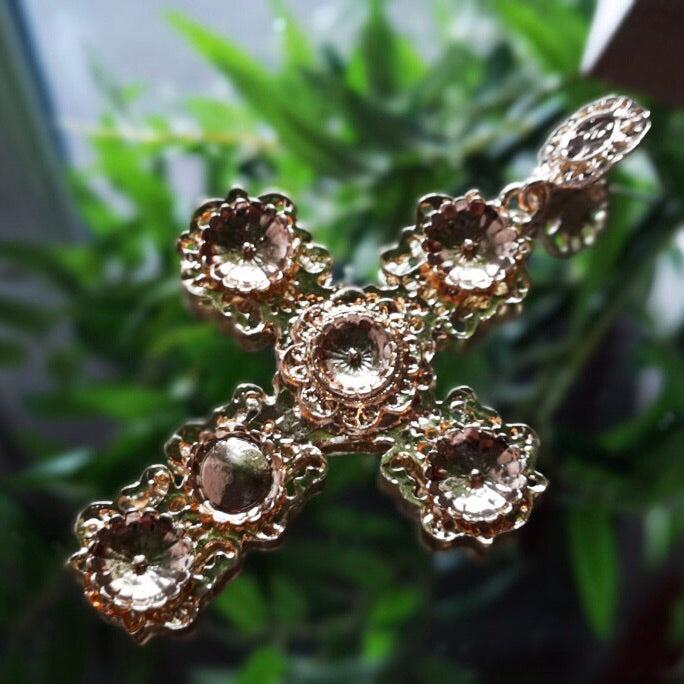 Golden Opulence Cross Earrings - 13 LEFT!! - The Songbird Collection 