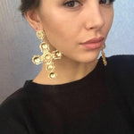 Golden Opulence Cross Earrings - 13 LEFT!! - The Songbird Collection 
